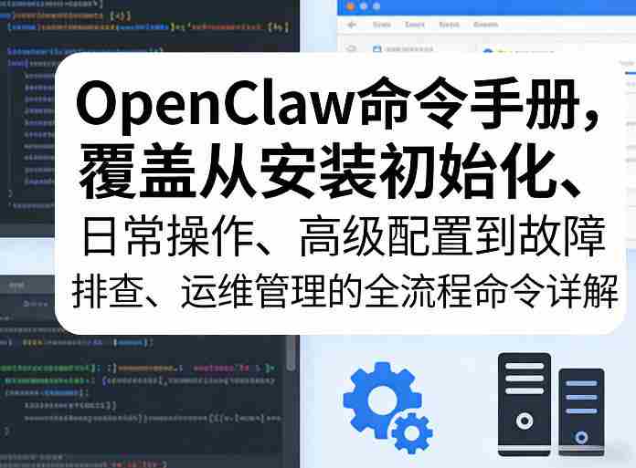 OpenClaw命令手册，覆盖从安装初始化、日常操作、高级配置到故障排查、运维管理的全流程命令详解-副业部