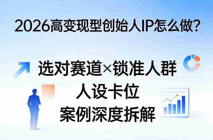 2026高变现型创始人IP怎么做？选对赛道×锁准人群×人设卡位×案例深度拆解-副业部