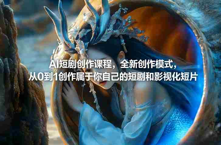 AI短剧创作课程，全新创作模式，从0到1创作属于你自己的短剧和影视化短片-副业部