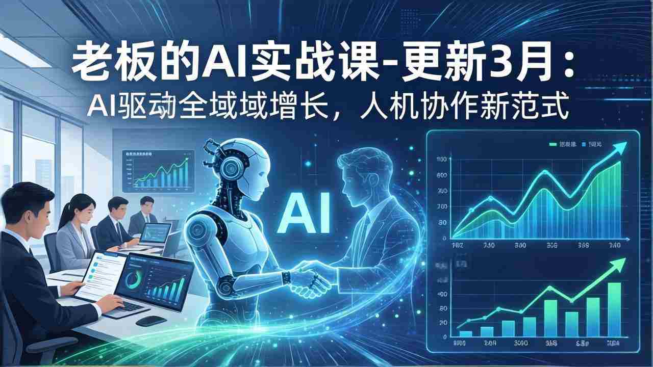 （17772期）老板的AI实战课-更新3月：AI驱动全域增长，人机协作新范式，用AI提高企业效率、利润与竞争力-副业部