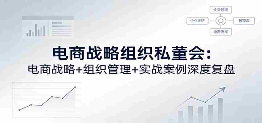 电商战略组织私董会:电商战略+组织管理+实战案例深度复盘-副业部