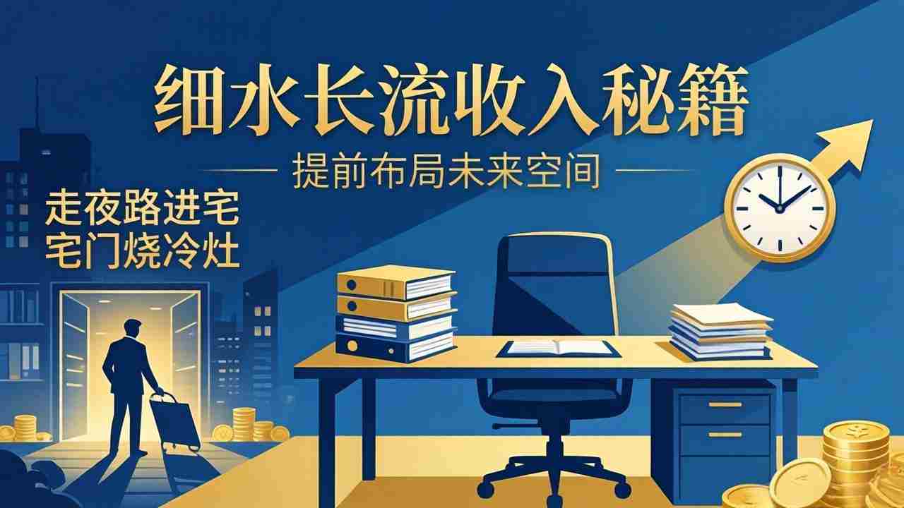 （17836期）某付费文章：细水长流收入秘籍：走夜路进宅门烧冷灶，提前布局未来空间-副业部