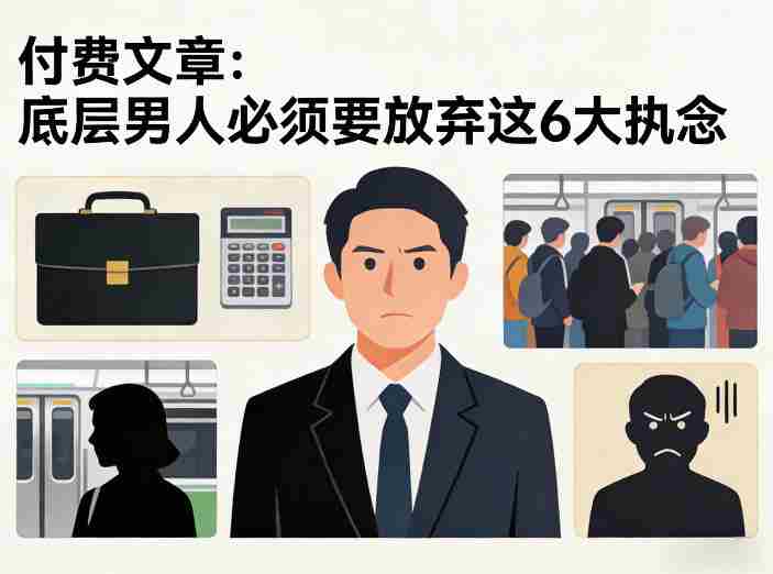 付费文章:底层男人必须要放弃这6大执念