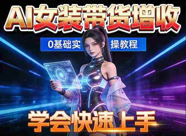 AI女装图文带货增收,零成本免费工具助力,轻松学会快速上手