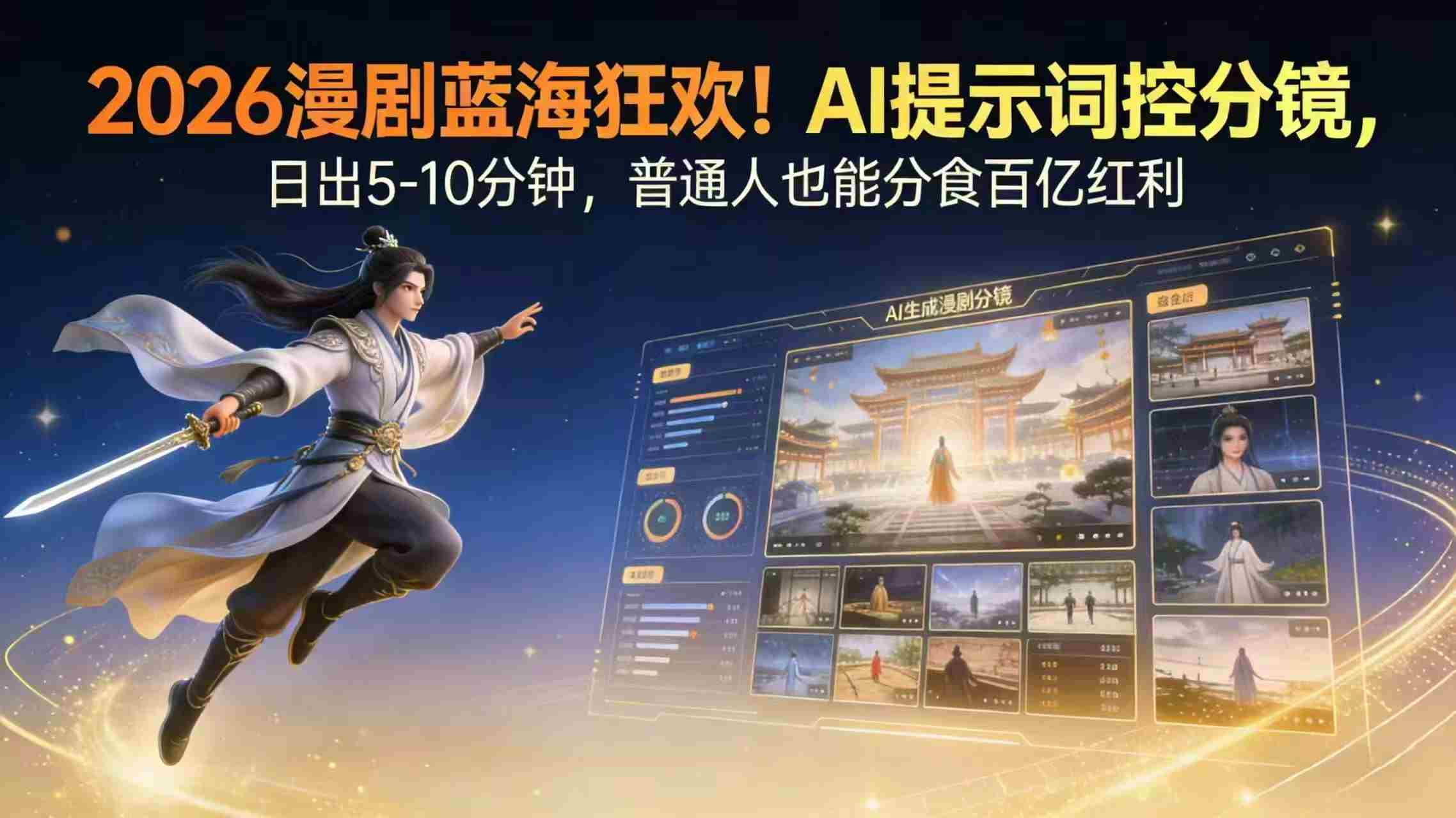 （17734期）2026漫剧红利实锤！ AI 提示词控分镜， 普通人也能轻松月入过万-副业部