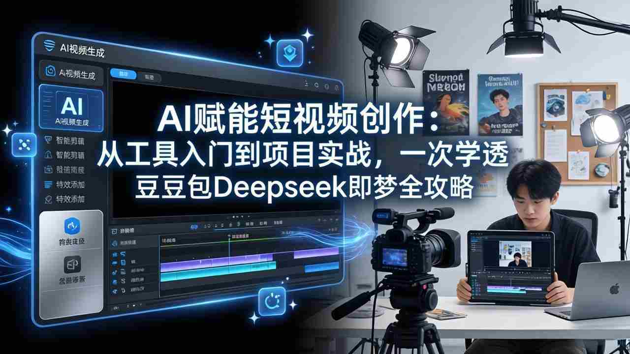 （17762期）AI赋能短视频创作：从工具入门到项目实战，一次学透豆包Deepseek即梦全攻略-副业部