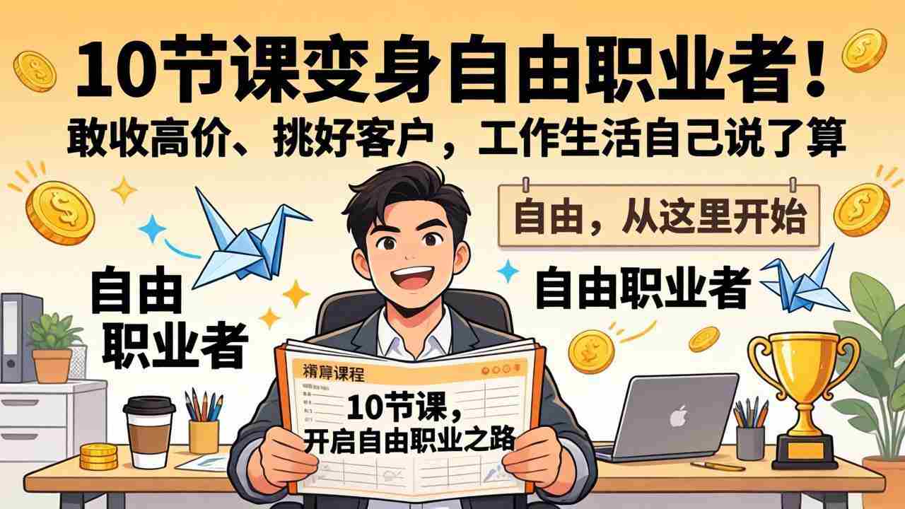 （17663期）10 节课变身自由职业者！敢收高价、挑好客户，工作生活自己说了算-副业部