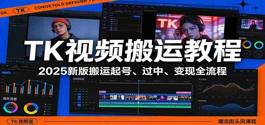 TK视频搬运教程:2025新版搬运起号、过中、变现全流程-副业部