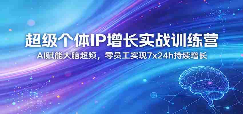 超级个体IP增长实战训练营:AI赋能大脑超频,零员工实现7x24h持续增长(更新)-副业部