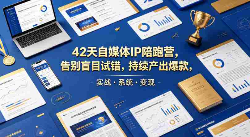 42天自媒体IP陪跑营,告别盲目试错,持续产出爆款,实战·系统·变现(更新2026)