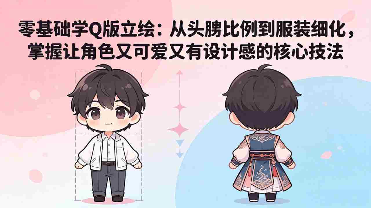 （18036期）零基础学Q版立绘：从头身比例到服装细化，掌握让角色又可爱又有设计感的核心技法-副业部