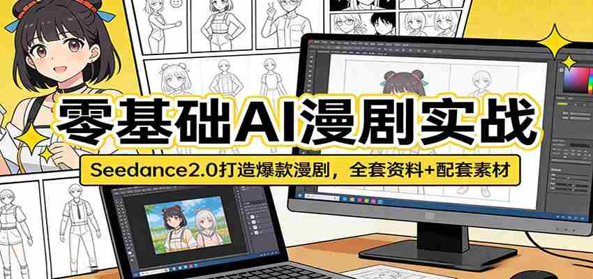 零基础AI漫剧实战：Seedance2.0打造爆款漫剧，全套资料+配套素材-副业部