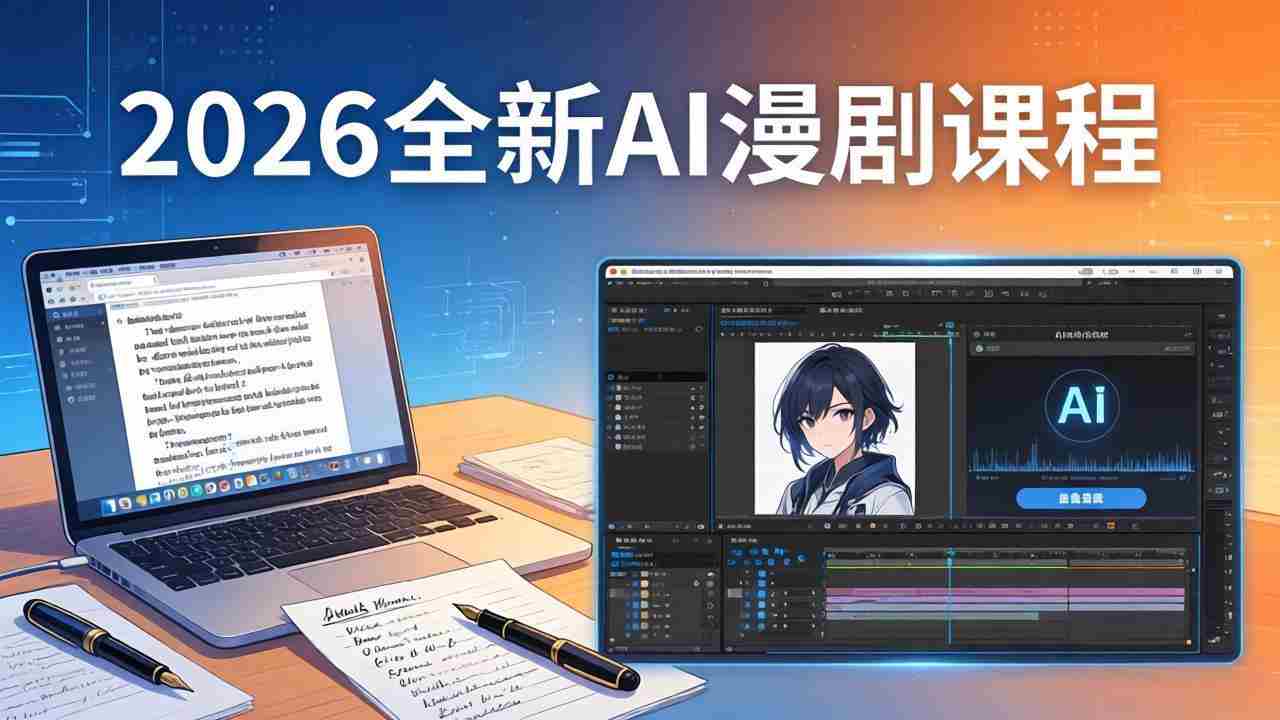 （17893期）2026全新AI漫剧课程：覆盖创作全链路，教你写作分镜剪辑配音一站式打造漫剧作品-副业部