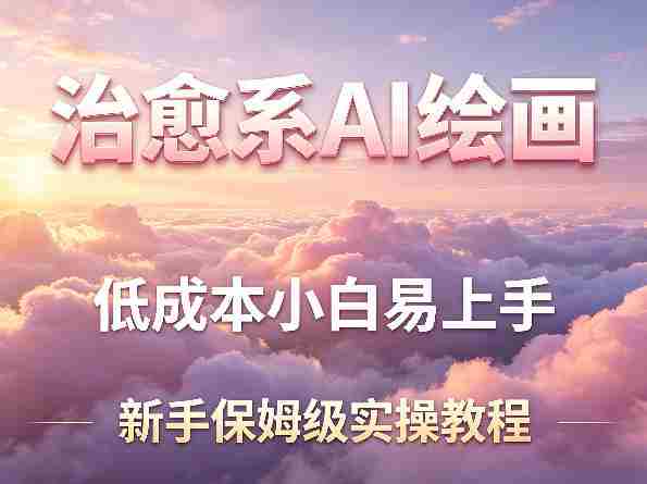 治愈系AI绘画提示词项目,低成本小白易上手,每天10分钟,新手保姆级实操教程-副业部