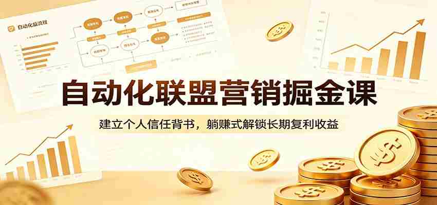 自动化联盟营销掘金课：建立个人信任背书，躺赚式解锁长期复利收益-副业部