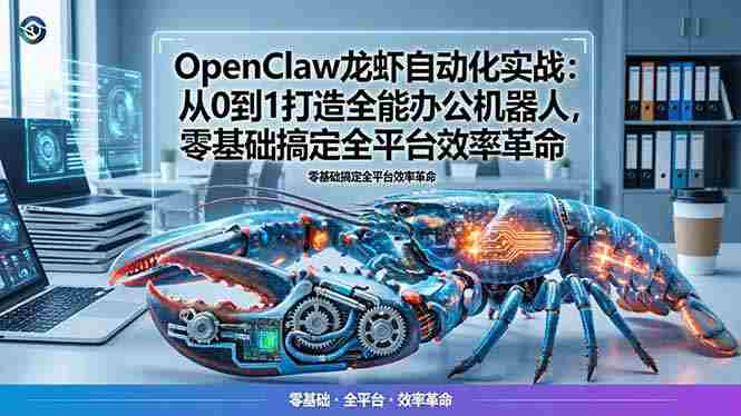 （17996期）OpenClaw龙虾自动化实战：从0到1打造全能办公机器人，零基础搞定全平台效率革命-副业部