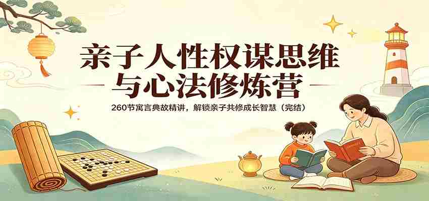 亲子人性权谋思维与心法修炼营:260节寓言典故精讲,解锁亲子共修成长智慧(完结)-副业部