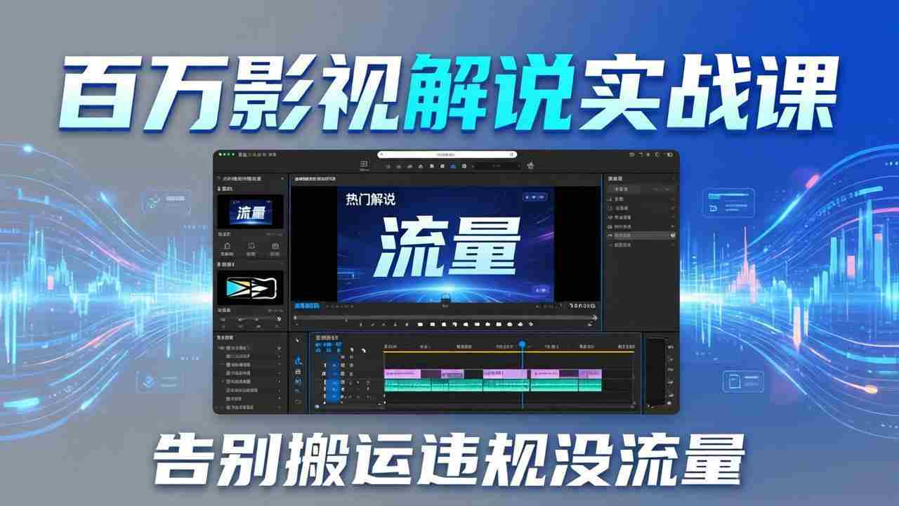 （17877期）百万影视解说实战课：告别搬运违规没流量，AI文案+配音+剪映，做出能上热门的解说视频-副业部