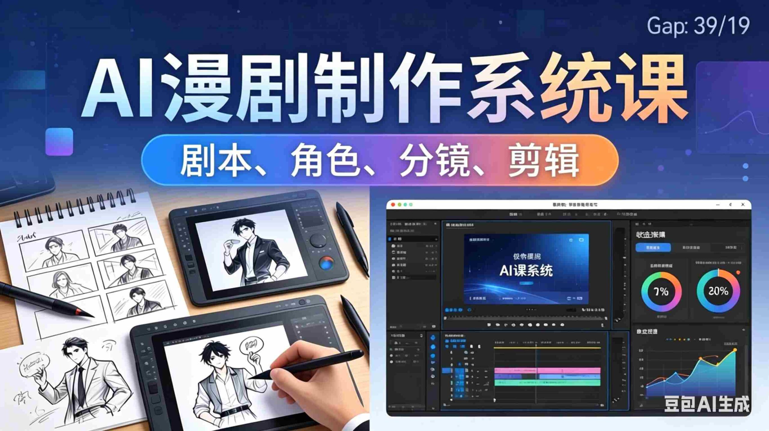 (18006期)AI漫剧制作系统课:0基础从0到1学会AI制作,掌握剧本、角色、分镜、剪辑全套技能,轻松做号变现-副业部