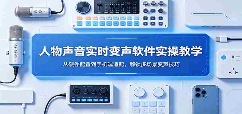人物声音实时变声软件实操教学:从硬件配置到手机端适配,解锁多场景变声技巧-副业部