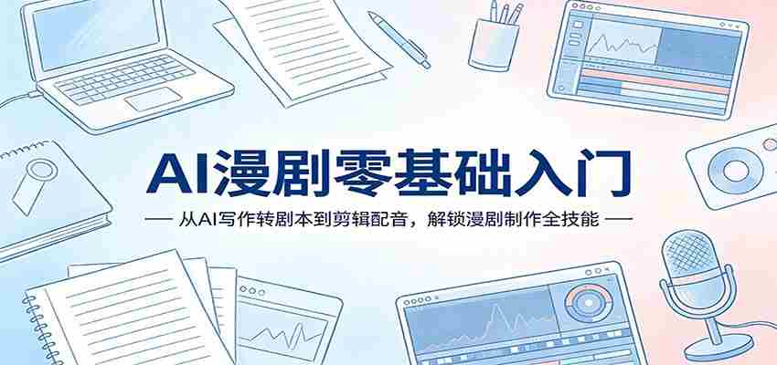 AI漫剧零基础入门:从AI写作转剧本到剪辑配音,解锁漫剧制作全技能-副业部