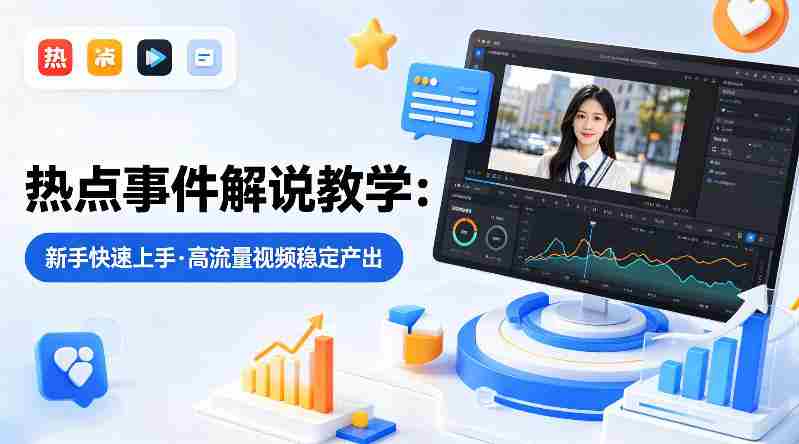 某大V的热点事件解说教学,新手也能快速上手,稳定产出高流量解说视频