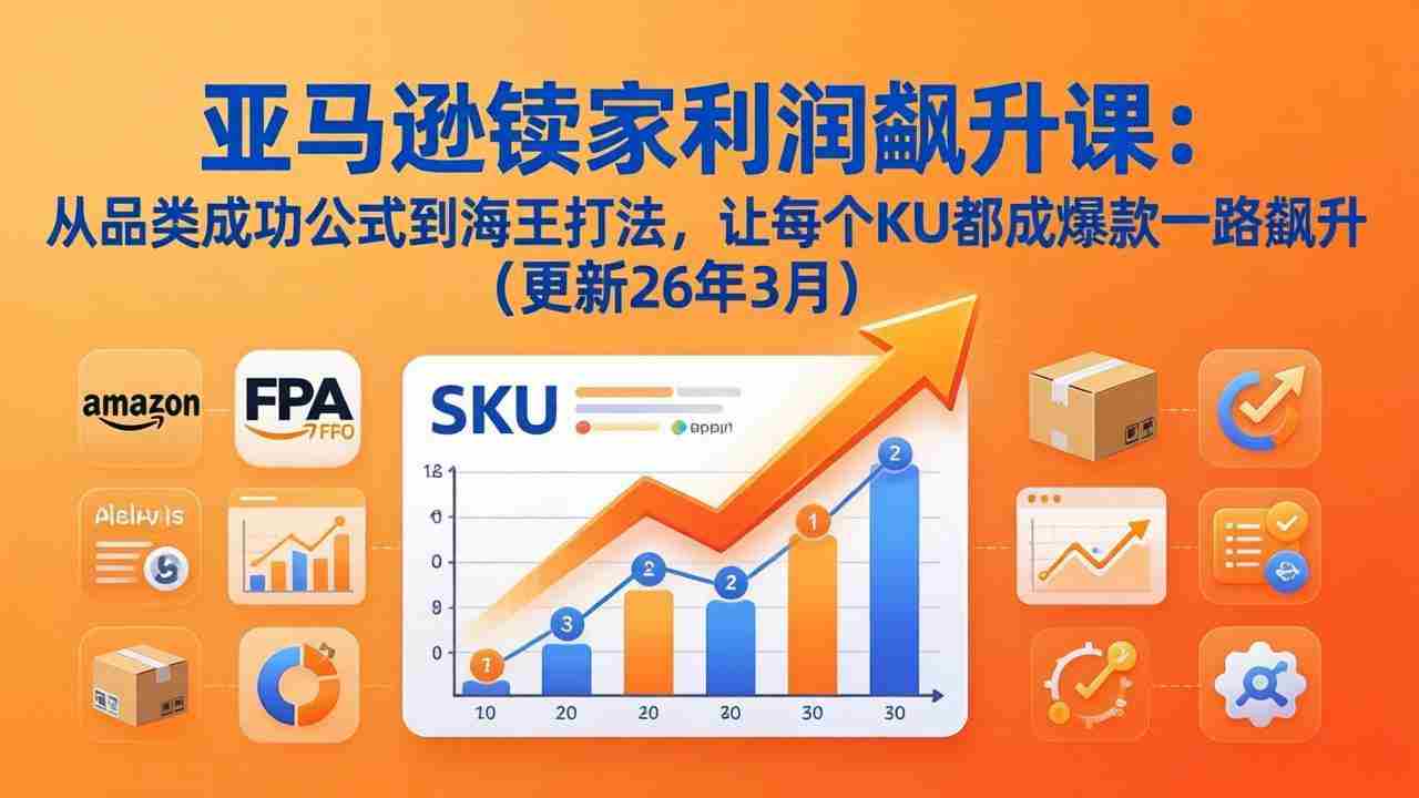 （17841期）亚马逊卖家利润飙升课：从品类成功公式到海王打法，让每个SKU都成爆款一路飙升（更新26年3月）-副业部