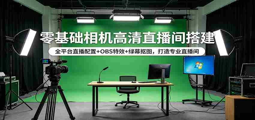 零基础相机高清直播间搭建：全平台直播配置+OBS特效+绿幕抠图，打造专业直播间-副业部