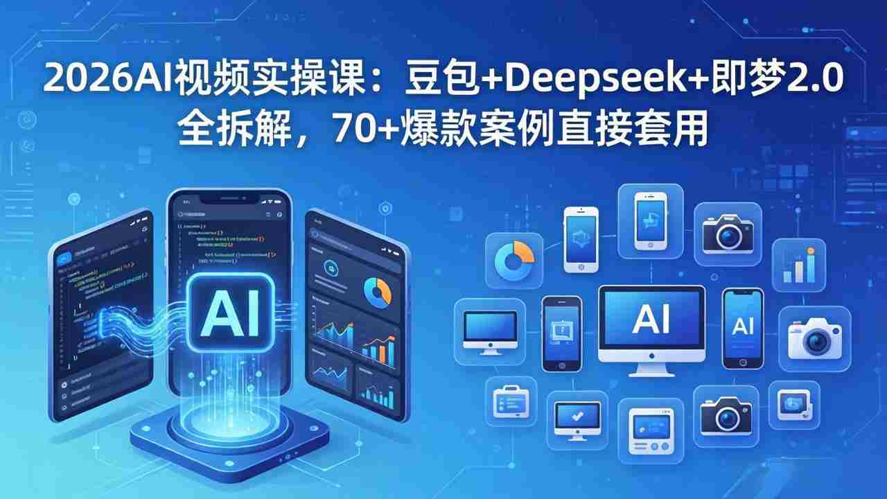 （18263期）2026AI视频实操课：豆包+Deepseek+即梦2.0全拆解，70+爆款案例直接套用-副业部