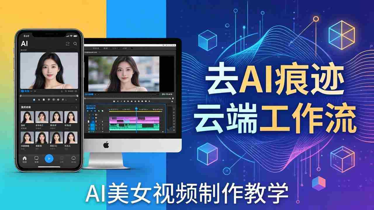 （17928期）AI美女视频制作教学：去AI痕迹，云端工作流出图，手机电脑均可，不需要配置-副业部