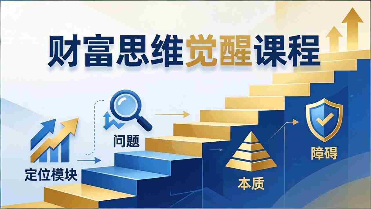 （17872期）财富思维觉醒第十期：3天大课四大模块，精准定位问题看清本质，扫清人生障碍-副业部
