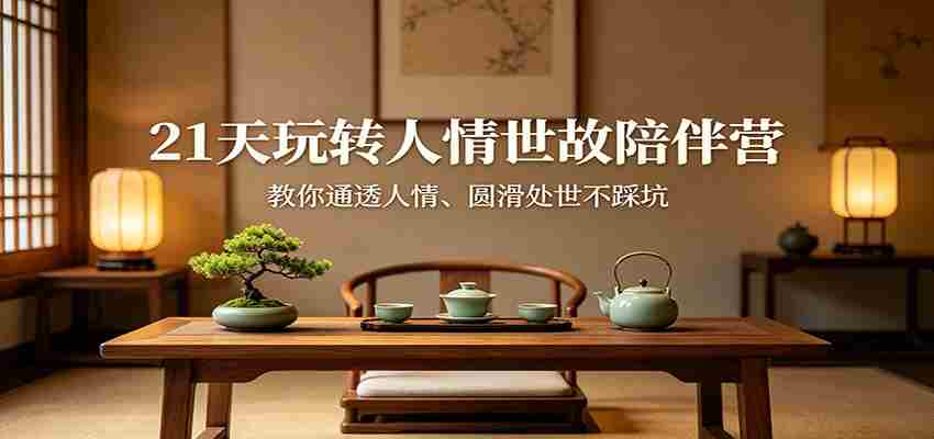 21天玩转人情世故陪伴营:教你通透人情、圆滑处世不踩坑-副业部