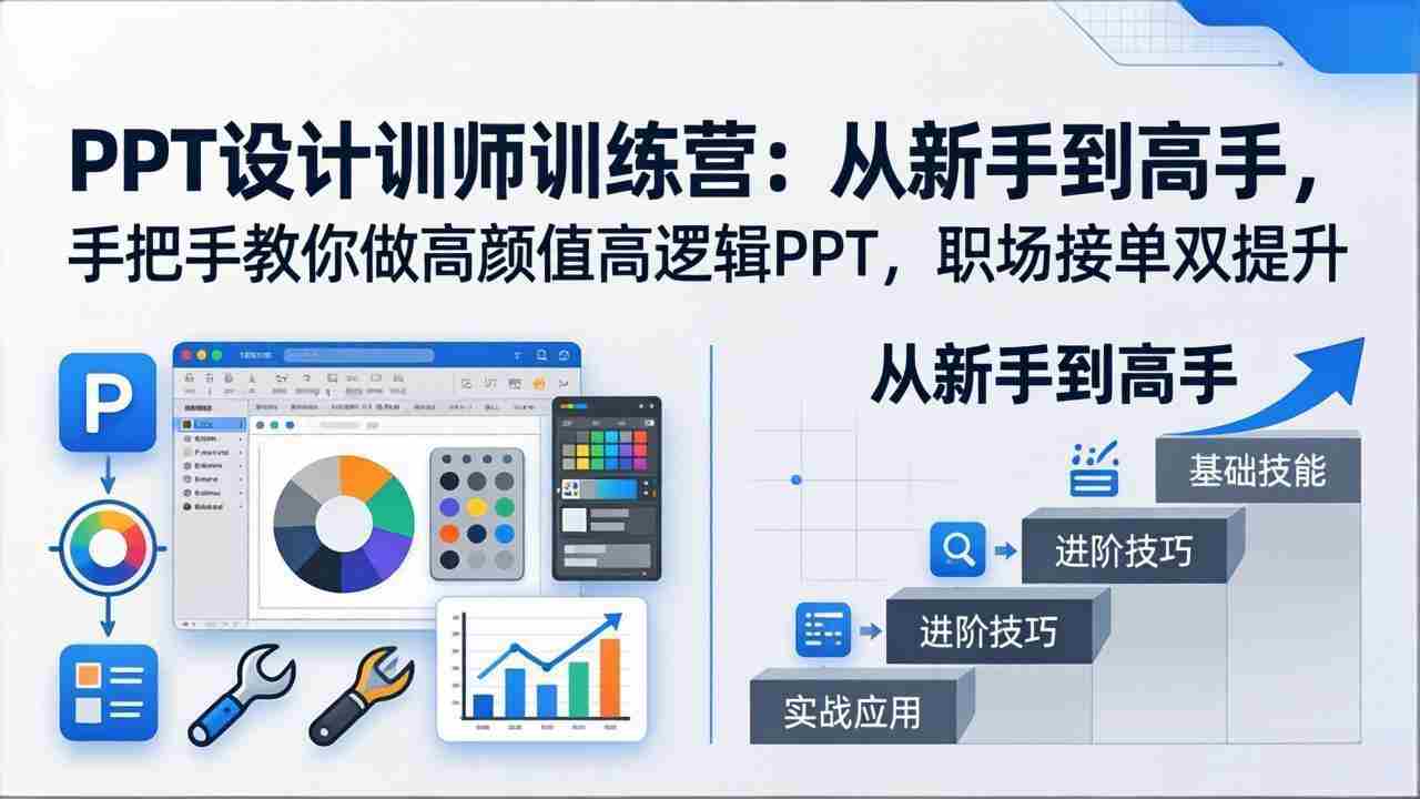 （17886期）PPT设计训师训练营：从新手到高手，手把手教你做高颜值高逻辑PPT，职场接单双提升-副业部