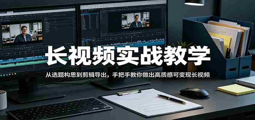 长视频实战教学，从选题构思到剪辑导出，手把手教你做出高质感可变现长视频-副业部