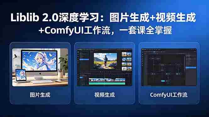 （18349期）Liblib 2.0深度学习：图片生成+视频生成+ComfyUI工作流，一套课全掌握-副业部