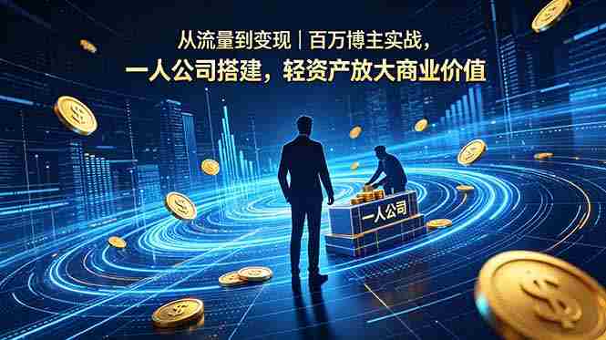 （18645期）从流量到变现｜百万博主实战，一人公司搭建，轻资产放大商业价值-副业部