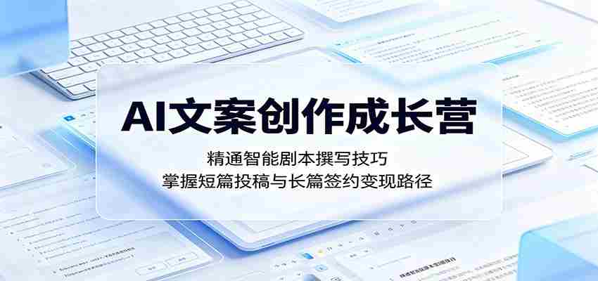 AI文案创作成长营：精通智能剧本撰写技巧，掌握短篇投稿与长篇签约变现路径-副业部