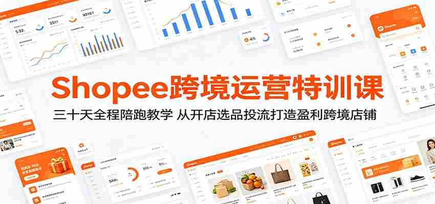 Shopee跨境运营特训课：三十天全程陪跑教学，从开店选品投流打造盈利跨境店铺-副业部