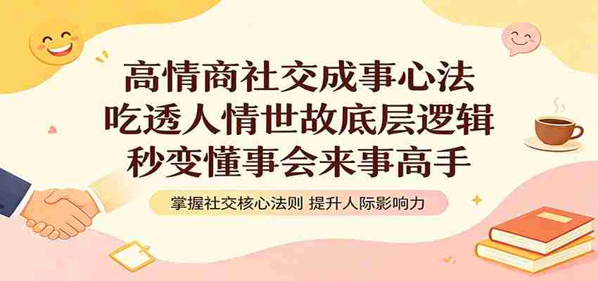 高情商社交成事心法：吃透人情世故底层逻辑，秒变懂事会来事高手-副业部