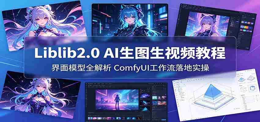 Liblib2.0 AI生图生视频教程：界面模型全解析，ComfyUI工作流落地实操-副业部