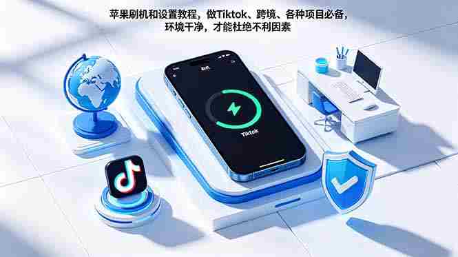 （18558期）苹果刷机和设置教程，做Tiktok、跨境、各种项目必备，环境干净，才能杜绝不利因素-副业部