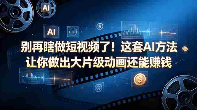 （18549期）别再瞎做短视频了！这套 AI 方法让你做出大片级动画还能赚钱【原创双语字幕】-副业部