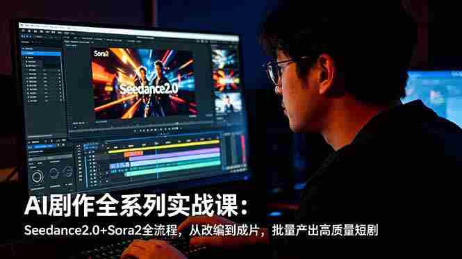 （18647期）AI剧作全系列实战课：Seedance2.0+Sora2全流程，从改编到成片，批量产出高质量短剧-副业部