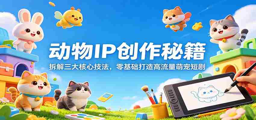 动物IP创作秘籍：拆解三大核心技法，零基础打造高流量萌宠短剧-副业部