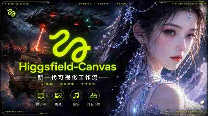 （18502期）Higgsfield Canvas AI视频制作详解，节点式工作流搭建，重构新式视频创作完整教程-副业部