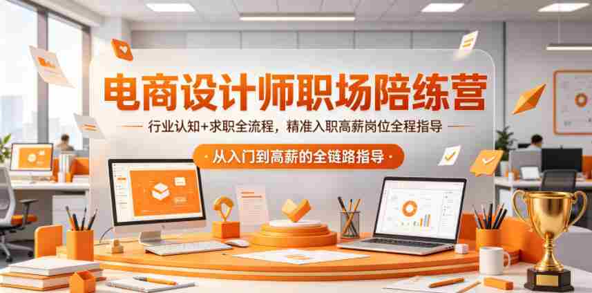 电商设计师职场陪练营，行业认知+求职全流程，精准入职高薪岗位全程指导-副业部