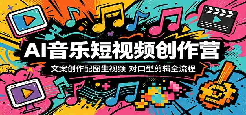 AI音乐短视频创作营：文案创作配图生视频，对口型剪辑全流程-副业部