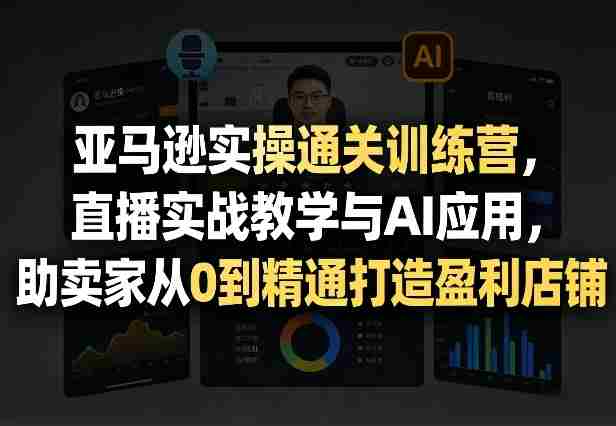 亚马逊实操通关训练营，直播实战教学与AI应用，助卖家从0到精通打造盈利店铺（更新6月18日）-副业部