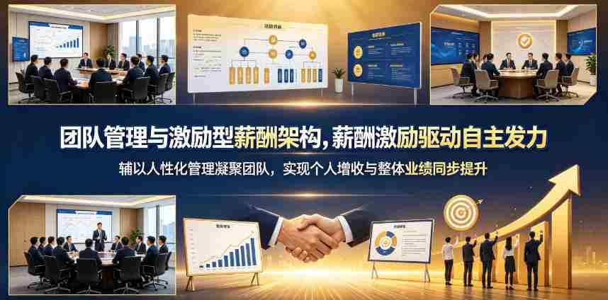 团队管理与激励型薪酬架构，薪酬激励驱动自主发力，辅以人性化管理凝聚团队，实现个人增收与整体业绩同步提升-副业部