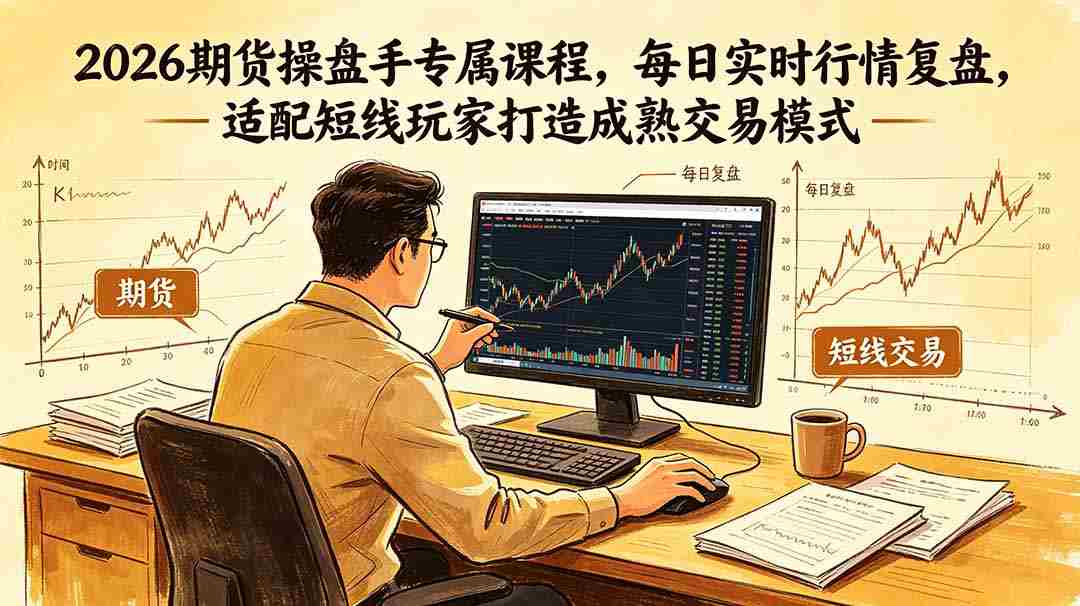 （18902期）2026期货操盘手专属课程-更新6月，每日实时行情复盘，适配短线玩家打造成熟交易模式-副业部